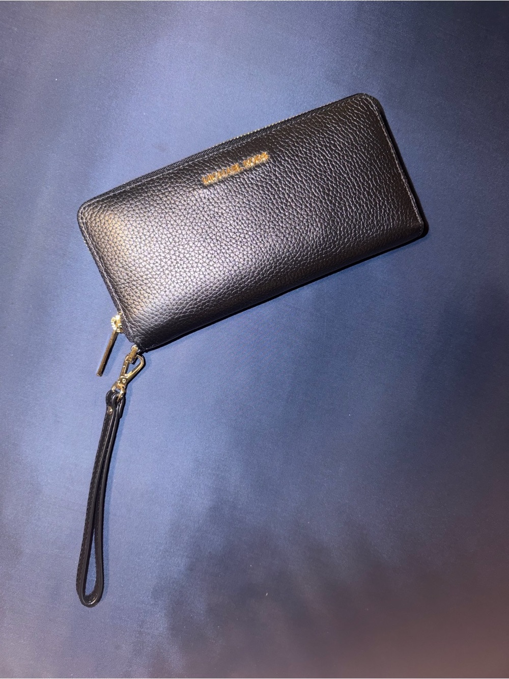 Michael Kors Black Leather Wristlet